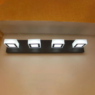 Simple Cubic Design Black Square LED Vanity Light Zawala Image - 10