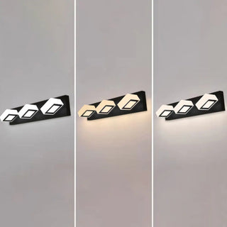 Simple Cubic Design Black Square LED Vanity Light Zawala Image - 12