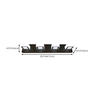 Simple Cubic Design Black Square LED Vanity Light Zawala Image - 20