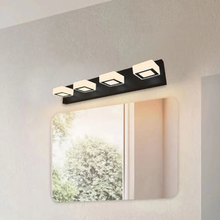 Simple Cubic Design Black Square LED Vanity Light Zawala Image - 4