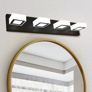 Simple Cubic Design Black Square LED Vanity Light Zawala Image - 7