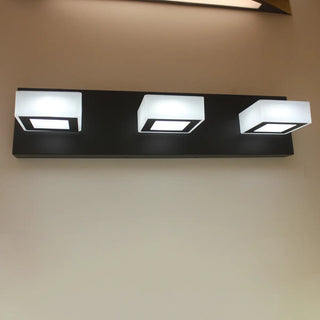 Simple Cubic Design Black Square LED Vanity Light Zawala Image - 9