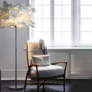 ZOWALA - White Adjustable Paper Spitball Floor Lamp Image - 1