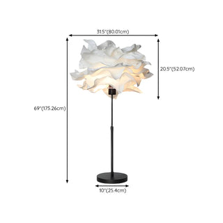 ZOWALA - White Adjustable Paper Spitball Floor Lamp #size