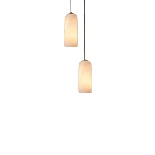 ZOWALA - Alabaster White Geometric LED Pendant Light Image - 6