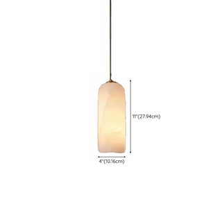ZOWALA - Alabaster White Geometric LED Pendant Light #size