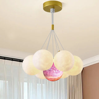 ZOWALA - Cluster Purple Planet Living Room Bubble Chandelier Image - 14