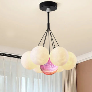 ZOWALA - Cluster Purple Planet Living Room Bubble Chandelier Image - 15