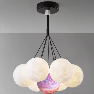 ZOWALA - Cluster Purple Planet Living Room Bubble Chandelier Image - 16
