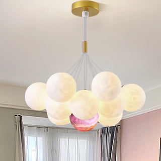 ZOWALA - Cluster Purple Planet Living Room Bubble Chandelier Image - 17