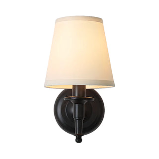 Fabric Shade Cylinder Coffee LED Metal Wall Sconce Zawala Image - 6