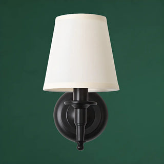 Fabric Shade Cylinder Coffee LED Metal Wall Sconce Zawala Image - 8