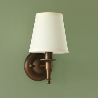 Fabric Shade Cylinder Coffee LED Metal Wall Sconce Zawala Image - 9
