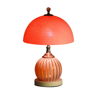 Modern Dome Shade Globe Base Glass Night Table Lamp Zawala Image - 14