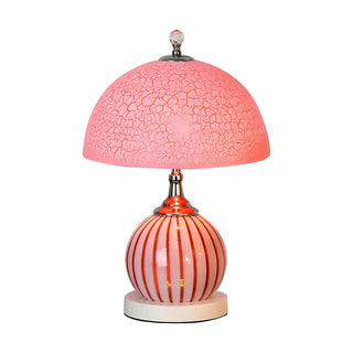 Modern Dome Shade Globe Base Glass Night Table Lamp Zawala Image - 15