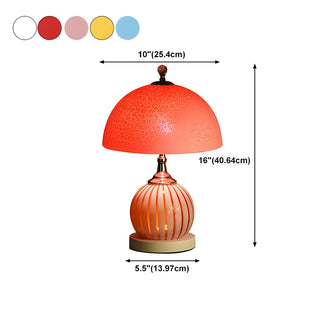 Modern Dome Shade Globe Base Glass Night Table Lamp Zawala #size