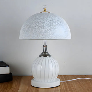 Modern Dome Shade Globe Base Glass Night Table Lamp Zawala Image - 8