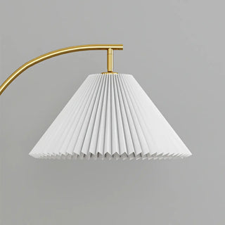 Adjustable Cone Curved Gold Floor Lamp with Storage Zawala Image - 7