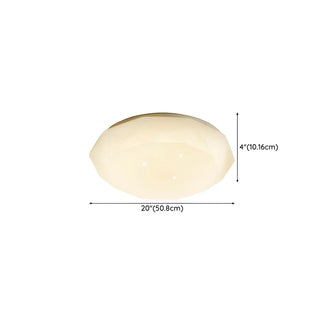 ZOWALA - Bedroom Dimmable Faceted Gemstone LED Flush Mount Light Image - 14