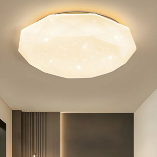 ZOWALA - Bedroom Dimmable Faceted Gemstone LED Flush Mount Light Image - 2