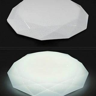 ZOWALA - Bedroom Dimmable Faceted Gemstone LED Flush Mount Light Image - 8