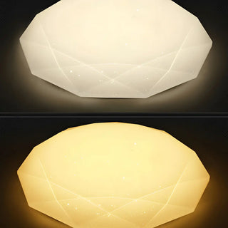 ZOWALA - Bedroom Dimmable Faceted Gemstone LED Flush Mount Light Image - 9
