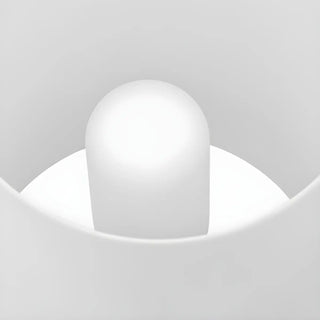 Bedroom Modern White Glass Cylindrical Metal Table Lamp Zawala Image - 13