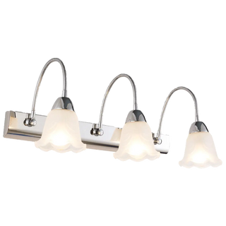 Stylish Flower 3-Light Sliver Bathroom Vanity Light Zawala Image - 11