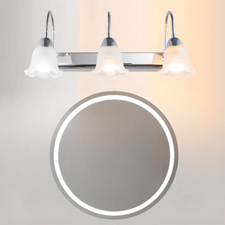 Stylish Flower 3-Light Sliver Bathroom Vanity Light Zawala Image - 13
