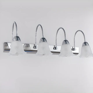 Stylish Flower 3-Light Sliver Bathroom Vanity Light Zawala Image - 14