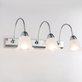 Stylish Flower 3-Light Sliver Bathroom Vanity Light Zawala Image - 16