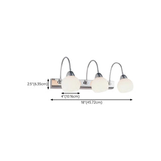 Stylish Flower 3-Light Sliver Bathroom Vanity Light Zawala Image - 21