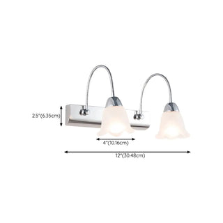 Stylish Flower 3-Light Sliver Bathroom Vanity Light Zawala Image - 23