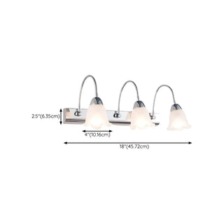 Stylish Flower 3-Light Sliver Bathroom Vanity Light Zawala Image - 24
