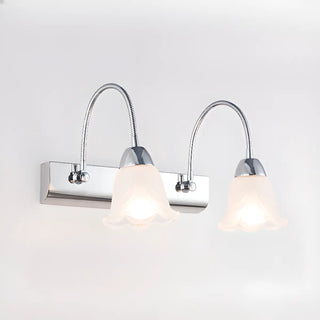 Stylish Flower 3-Light Sliver Bathroom Vanity Light Zawala Image - 7