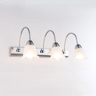 Stylish Flower 3-Light Sliver Bathroom Vanity Light Zawala Image - 9