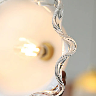 ZOWALA - Nordic Flower Glass Living Room White Pendant Light Image - 8