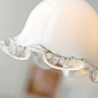 ZOWALA - Nordic Flower Glass Living Room White Pendant Light Image - 9