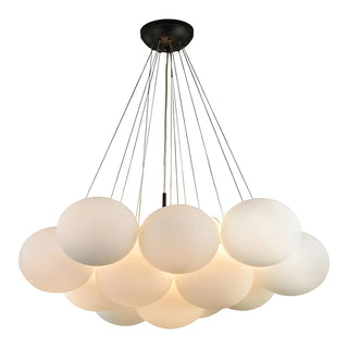 ZOWALA - White Glass Multi-Light Bubble Chandelier Image - 3