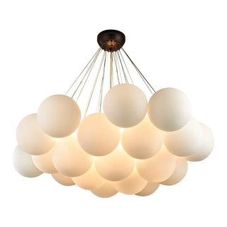 ZOWALA - White Glass Multi-Light Bubble Chandelier Image - 4