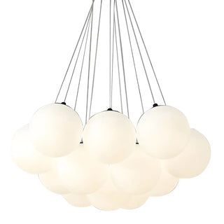 ZOWALA - White Glass Multi-Light Bubble Chandelier Image - 7