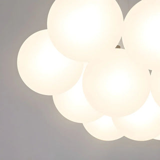 ZOWALA - White Glass Multi-Light Bubble Chandelier Image - 9