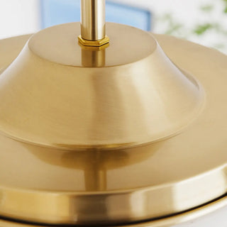 ZOWALA - White Glass Mushroom Semi-Flush Mount Light Image - 7