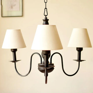 ZOWALA - Goblet Glass Coppery Adjustable Living Room Chandelier Image - 10