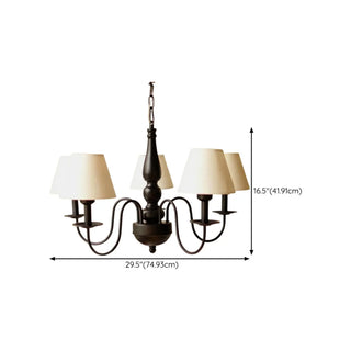 ZOWALA - Goblet Glass Coppery Adjustable Living Room Chandelier Image - 12