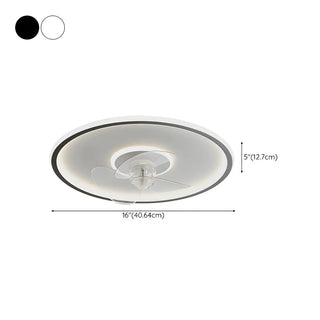 ZOWALA - White Modern Multi-Ring Ceiling Fan with Light Image - 42