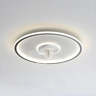 ZOWALA - White Modern Multi-Ring Ceiling Fan with Light Image - 7