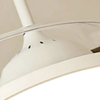 Simple White Round Modern Ceiling Fan with LED Light Zawala Image - 10
