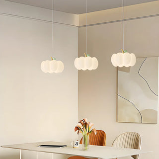 ZOWALA - Creative Pumpkin Acrylic Bedroom White Pendant Light Image - 2