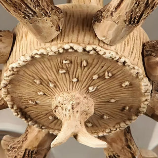 ZOWALA - White Antler Resin Fabric 8-Light Farmhouse Chandelier Image - 8